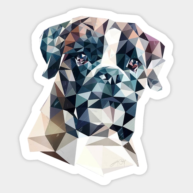 Boxer (Low Poly) Sticker by lunaroveda